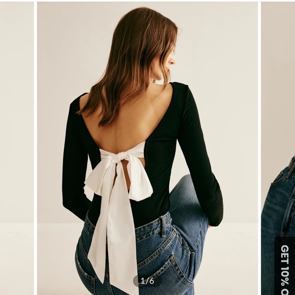 Backless Long Sleeve Tie T-Shirt